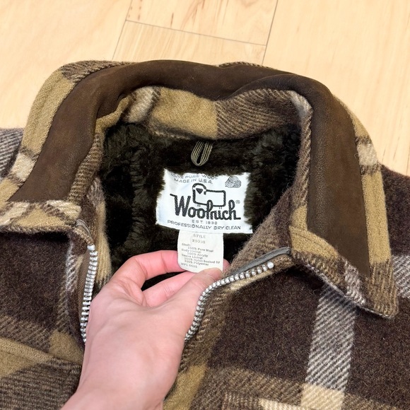 Woolrich Men’s Vintage 1960s Wool Plaid Coat - Picture 5 of 6